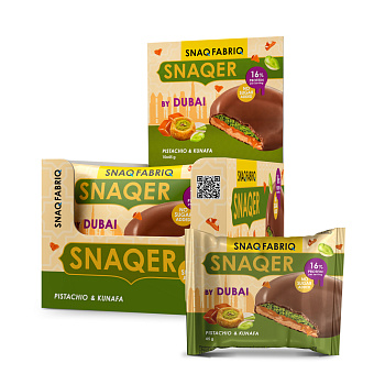 Snaq Fabriq печенье глазированное (фисташковая паста/хрустящее тесто/карамель) 45 г, 10 шт.
