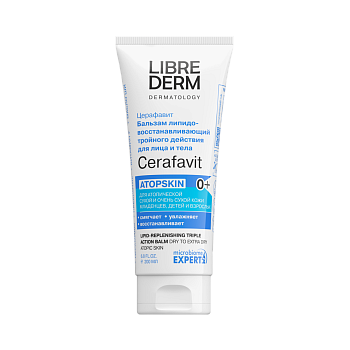 Librederm Cerafavit, бальзам для лица и тела липидовосстанавливающий тройного действия, 200 мл