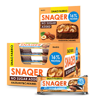 Snaq Fabriq батончик глазированный (фундук/карамель) 50 г, 30 шт.