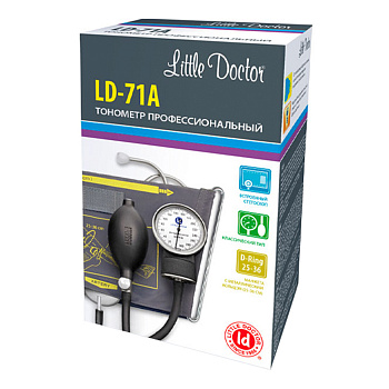 Little Doctor, тонометр механический со встроенным стетоскопом, LD-71A