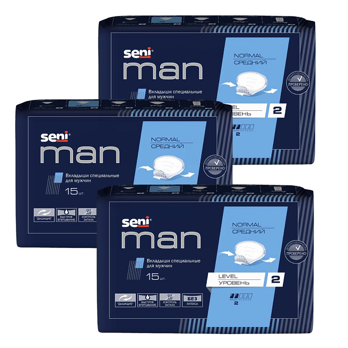 Набор 3уп Seni Man вкладыши Normal Level 2 15шт