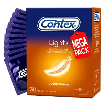 Презервативы Contex Lights особо тонкие, 30 шт.