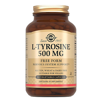 Солгар L-Тирозин, капсулы 500 мг, 100 шт.