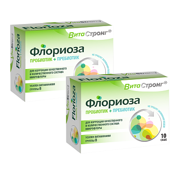 Набор 2уп Витастронг Флориоза порошок пакетики 7г 10шт