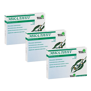 Набор 3уп Эвкалипт Натур Продукт пастилки 2.5г 12шт