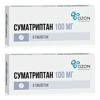 Набор 2уп Суматриптан таблетки 100мг 6шт 