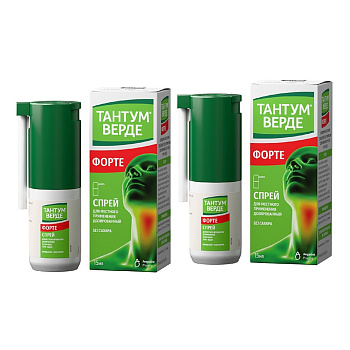 Набор Тантум верде спрей форте со скидкой 25% на вторую уп 