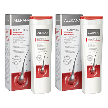 Набор 2уп Алерана шампунь Био Кератин 400мл