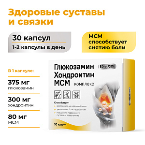 Фото Глюкозамин Хондроитин МСМ BioForte