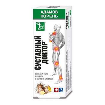 Адамов корень, 7 нот здоровья Суставный Доктор бальзам-гель для тела, 75 мл