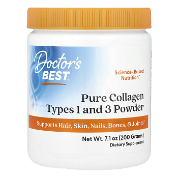 Doctors Best Коллаген 1 и 3 типа в порошке, 200 г 