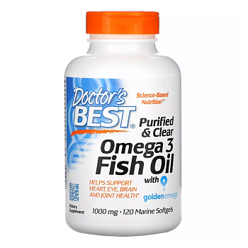 Doctors Best Двойная Омега 3 ДКГ И ЭПК из анчоуса, капсулы 1000 мг, 120 шт.