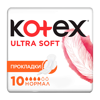Kotex Ультра Софт Нормал, прокладки, 10 шт.