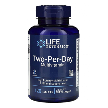 Life Extension Мультивитамины Two-Per-Day, таблетки, 120 шт.