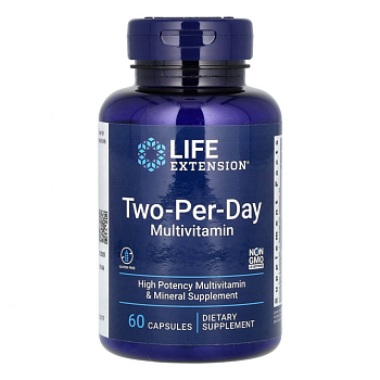 Life Extension Мультивитамины Two-Per-Day, капсулы, 60 шт.