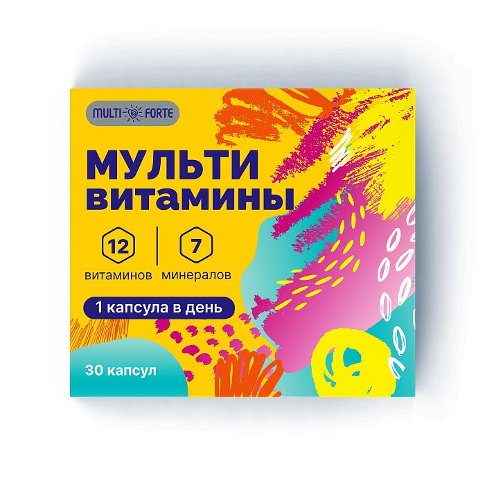  BioForte Мультивитамины (витамины и минералы) для взрослых, капсулы, 30 шт.