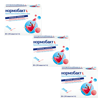 Набор 3уп Нормобакт L порошок саше 3г 10шт