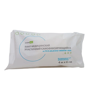 Бинт медицинский эластичный самофиксирующийся 4мх6см