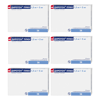 Набор 6уп Диротон Плюс кап с модифиц высвоб 1.5+5мг 28шт 
