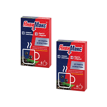 Набор 2уп АнвиМакс порош д/приг р-ра черн смородина 6шт 