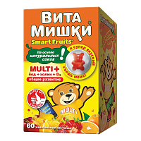 Фото ВитаМишки Мульти Плюс йод+холин, пастилки жевательные, 60 шт. Фото ВитаМишки Мульти Плюс йод+холин, пастилки жевательные, 60 шт.