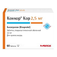 Фото Конкор Кор, таблетки 2,5 мг, 60 шт.
